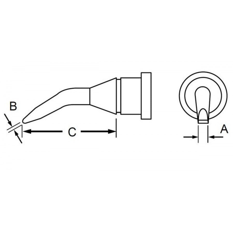 LTMX - Chisel tip bent 30° - 3.2 mm / 1.2 mm / 20.0 mm (GW-LTMX) LTMX - Chisel tip bent 30° - 3.2 mm / 1.2 mm / 20.0 mm (GW-LTMX)